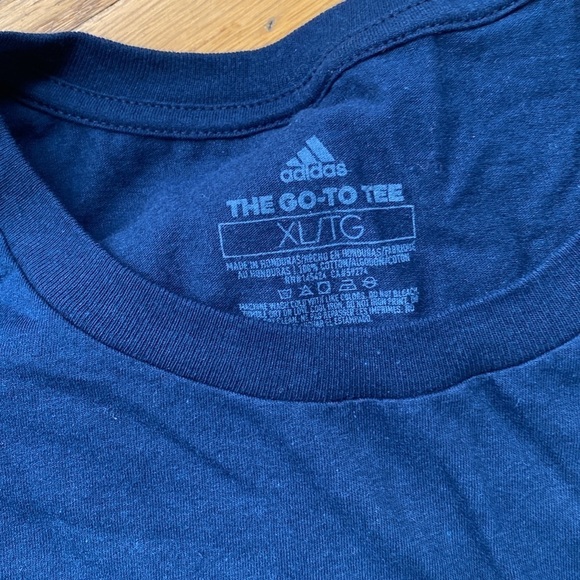 NWT Adidas Blue Classic CLIMALITE Tee Shirt Size XL - Picture 2 of 9